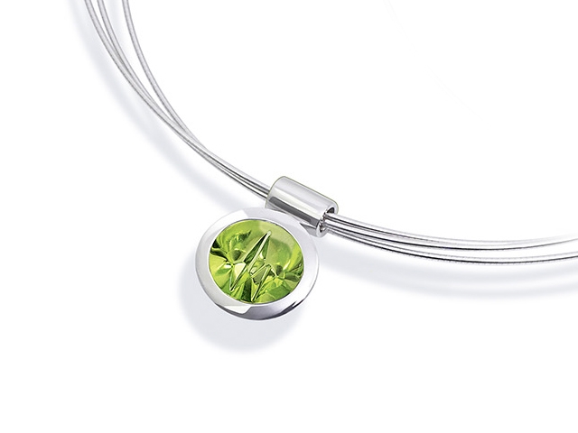   Munsteiner Anhänger Weißgold Peridot
