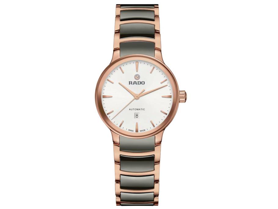  Centrix Automatik Keramik grau Edelstahl roségold PVD 31 mm weiß Keramik- & Edelstahlband roségold PVD