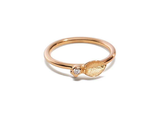 Ring Windspiel Rotgold mit Brillanten
