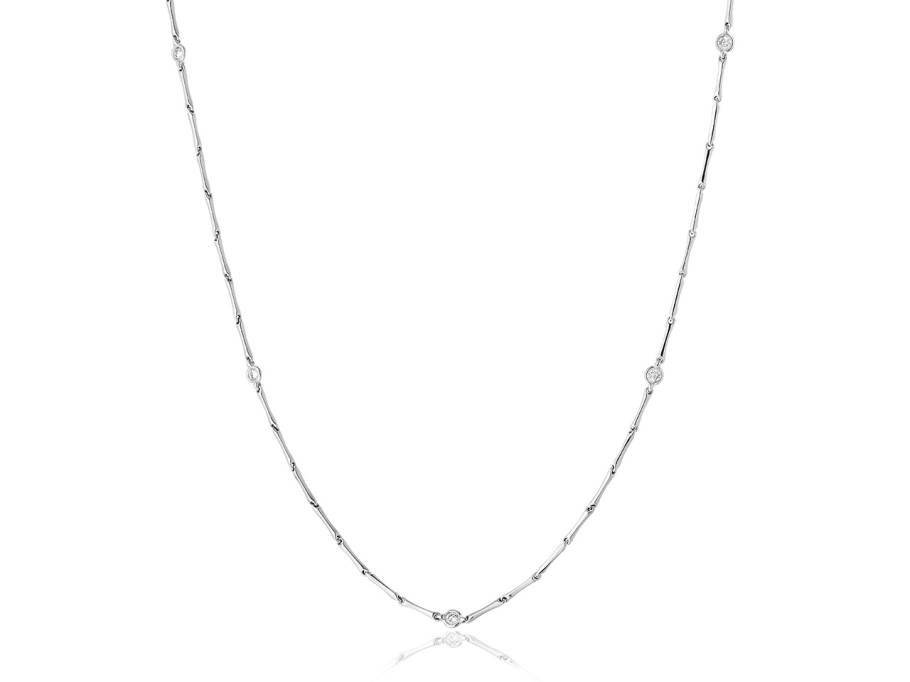 Bamboo Diamond Weißgold Collier mit Brillanten 0,250ct