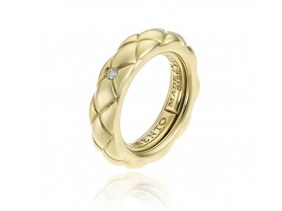 Stretch Classic Ring Gelbgold mit Brillant