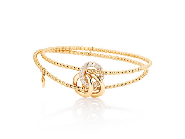 Cielo Armband Gelbgold mit Brillanten flexibel