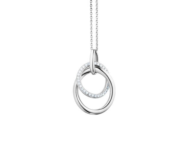Cielo Collier klein Weißgold mit Brillanten
