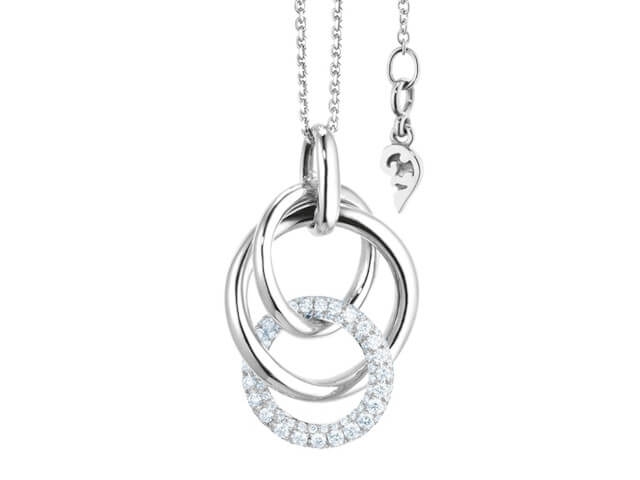 Cielo Collier groß Weißgold mit Brillanten