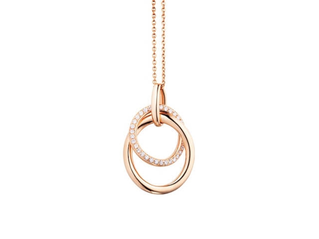 Cielo Collier klein Roségold mit Brillanten