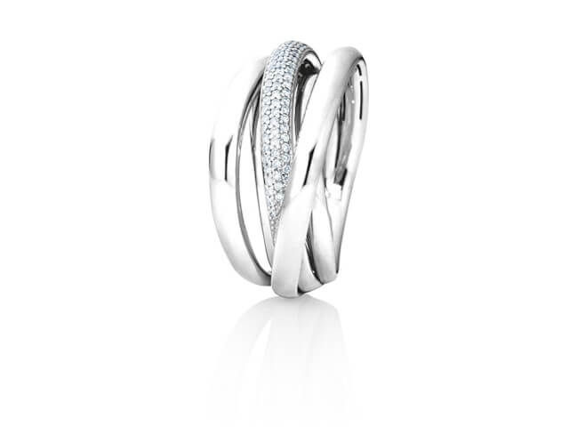 Cielo Ring Weißgold  mit Brillanten