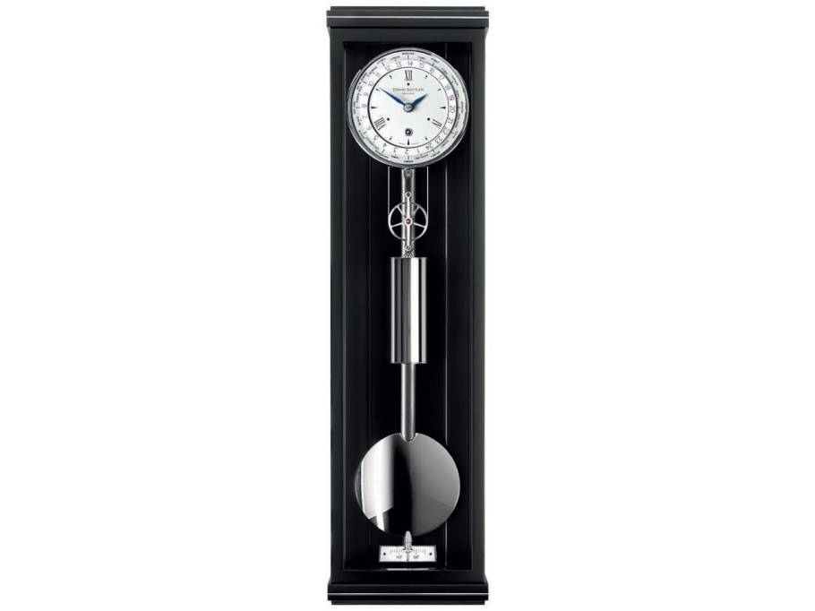 Seilzug Regulator Wanduhr Classica W 60 M schwarz Weltzeitanzeige