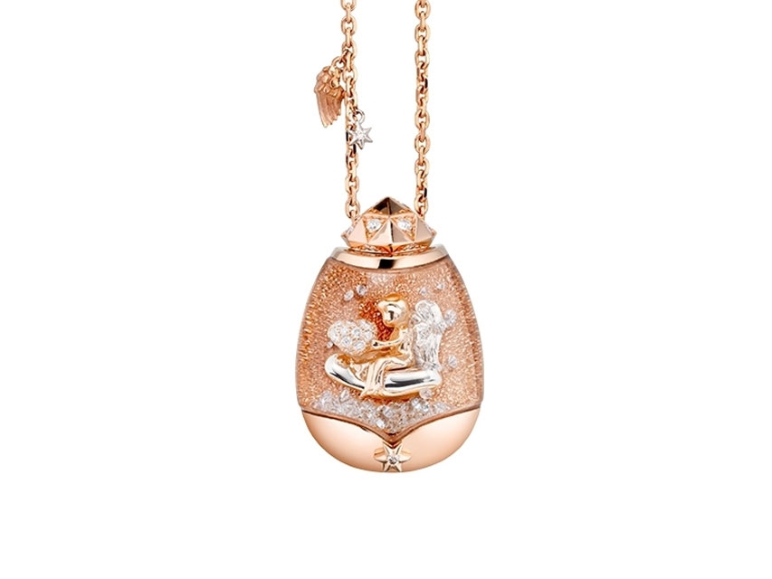 Billion Dreams Snow Globe-Collier Roségold "Little Angel"