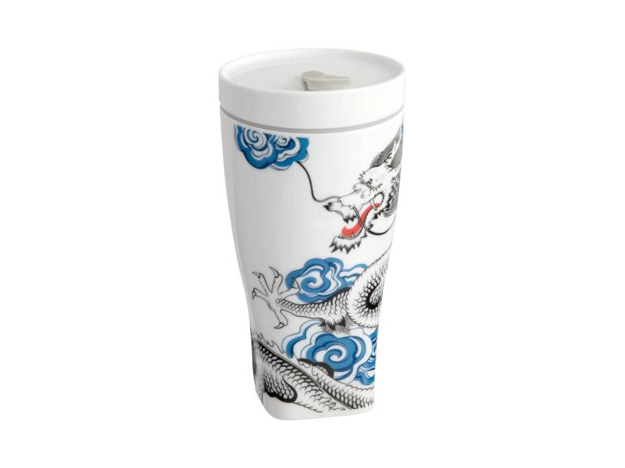 Coffee to Go Becher "Glücksdrache" aus Meissner Porzellan