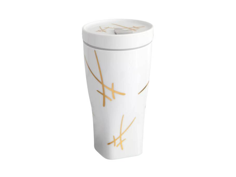 Coffee to Go Becher "Swords" aus Meissner Porzellan