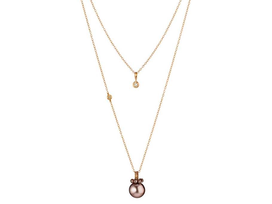 Rendezvous Collier Roségold mit Tahitiperle und Brillanten