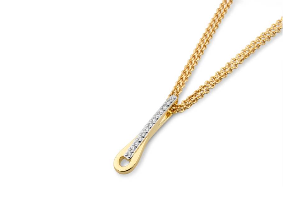   Brillantanhänger Gelbgold und Weißgold