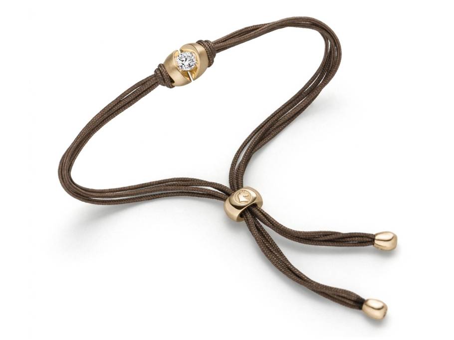 Colortaire Armband Gelbgold mit Brillant 0,18 Chocolate