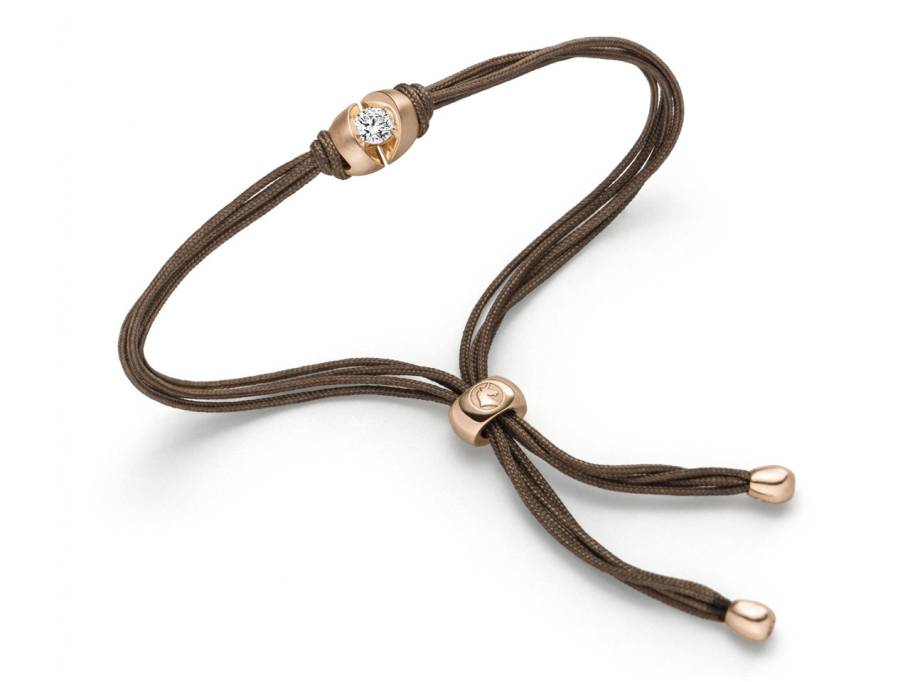 Colortaire Armband Roségold mit Brillant 0,12 Chocolate