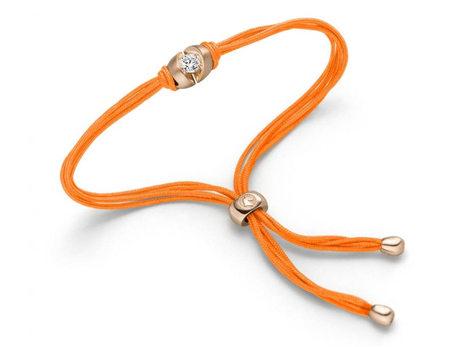 Colortaire Armband Roségold mit Brillant 0,18 Flame Orange