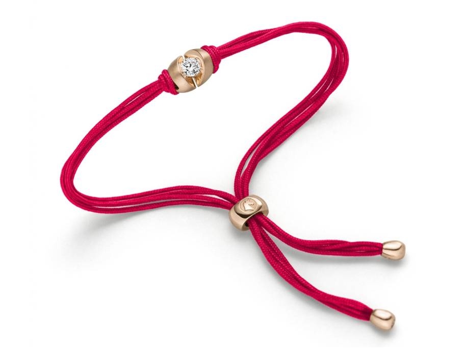 Colortaire Armband Roségold mit Brillant 0,18 Ruby Red