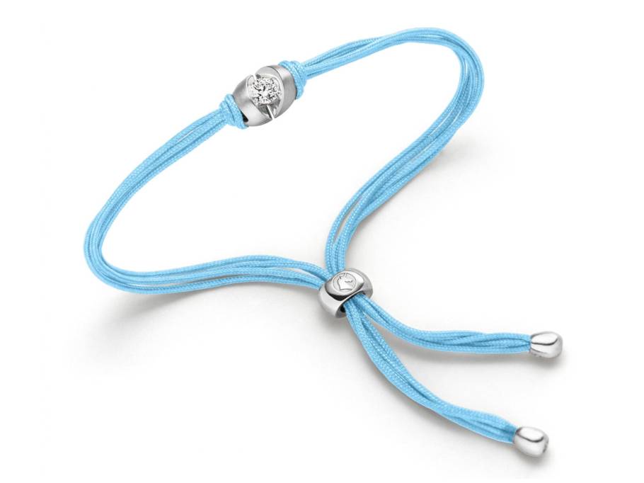 Colortaire Armband Weißgold mit Brillant 0,12 Boys Blue