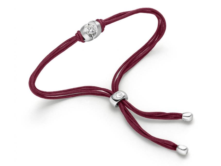 Colortaire Armband Weißgold mit Brillant 0,18 Dark Burgundy