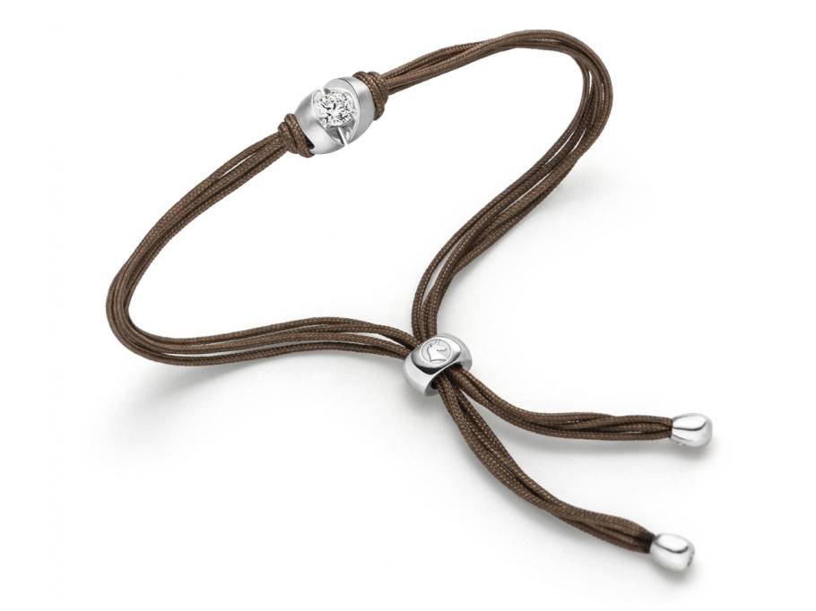 Colortaire Armband Weißgold mit Brillant 0,18 Chocolate