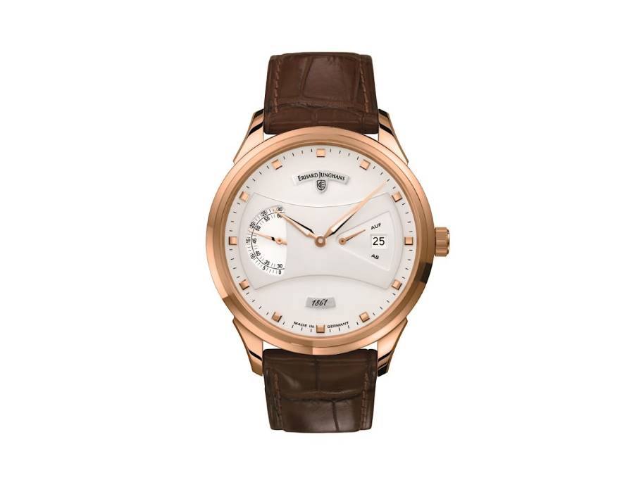  Creator Gangreserve Automatik Roségold 41,8mm weißes Zifferblatt schwarzes Lederband
