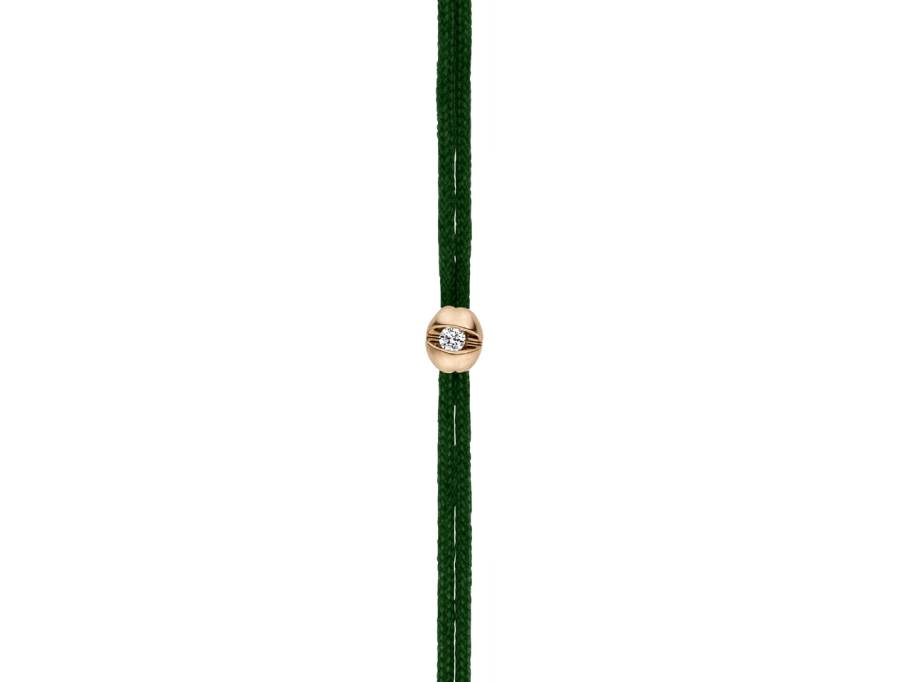   Colortaire Armband Roségold mit Brillant 0,015 Emerald Green