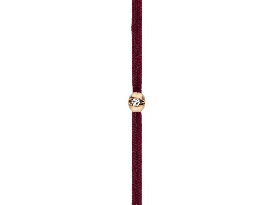   Colortaire Armband Roségold mit Brillant 0,015 Dark Burgundy
