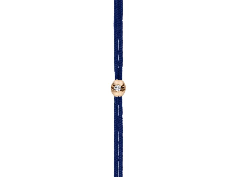   Colortaire Armband Roségold mit Brillant 0,015 Navy Blue