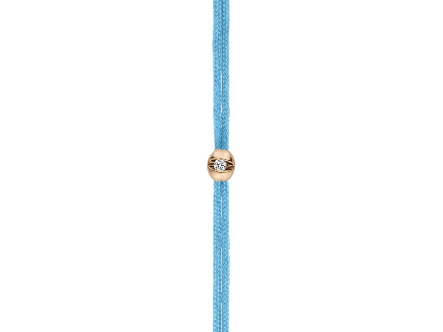   Colortaire Armband Roségold mit Brillant 0,015 Boys Blue