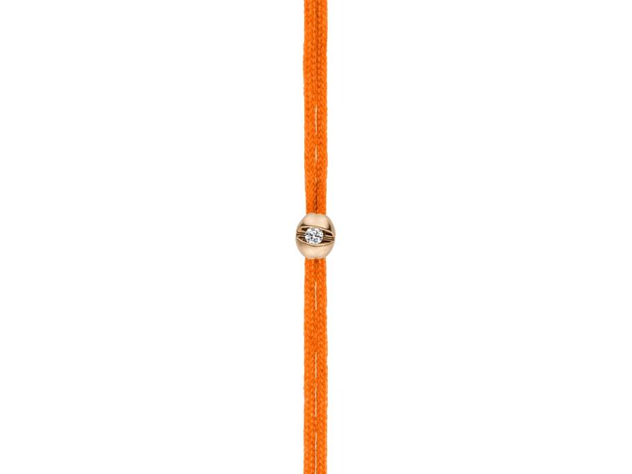   Colortaire Armband Roségold mit Brillant 0,015 Flame Orange