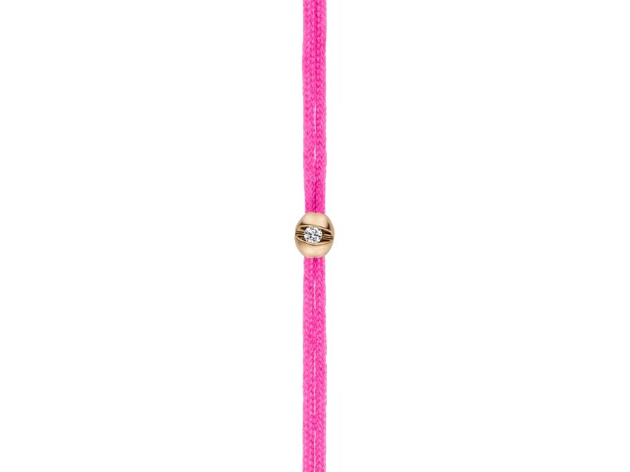   Colortaire Armband Roségold mit Brillant 0,015 Hot Pink