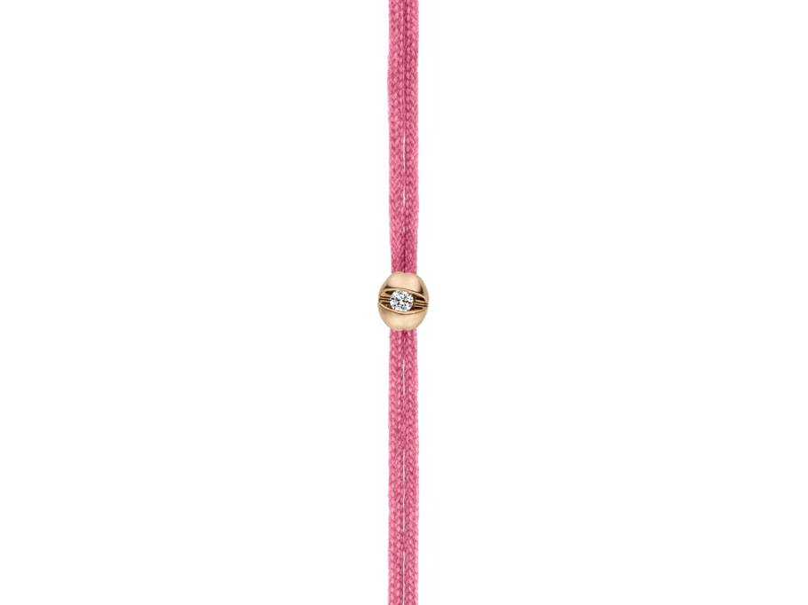   Colortaire Armband Roségold mit Brillant 0,015 Candy Pink