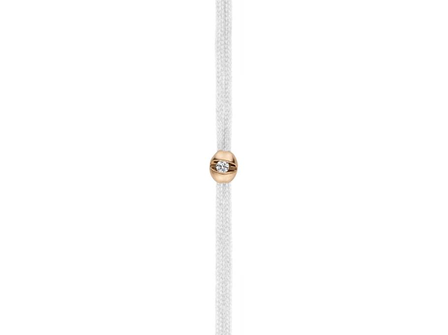   Colortaire Armband Roségold mit Brillant 0,015 White Lotus