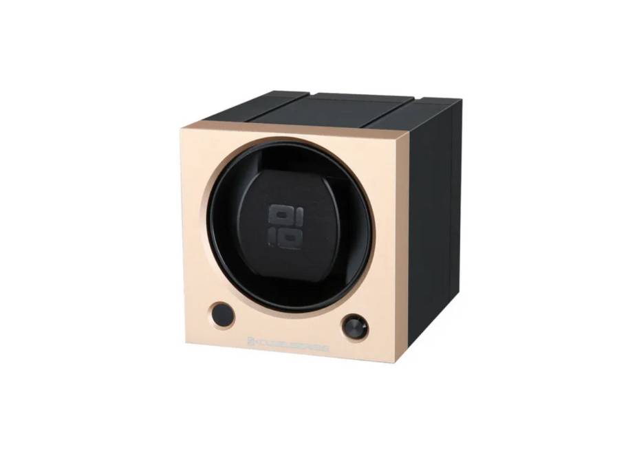 Cube Serie Uhrenbeweger Aluminium gold stapelbar