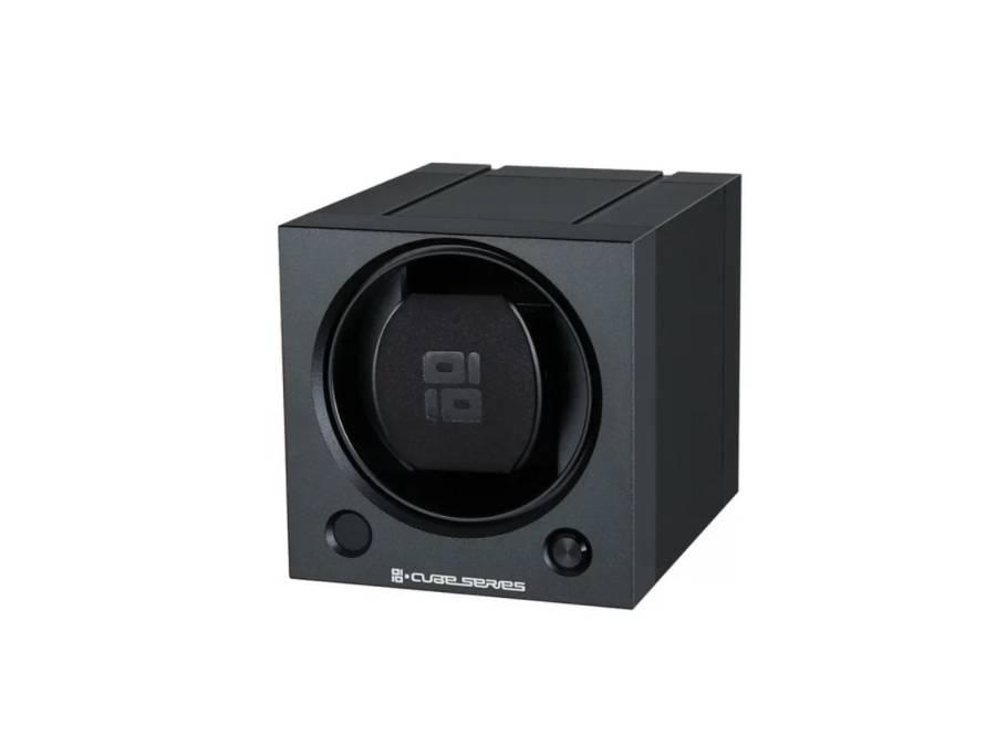 Cube Serie Uhrenbeweger Aluminium schwarz stapelbar