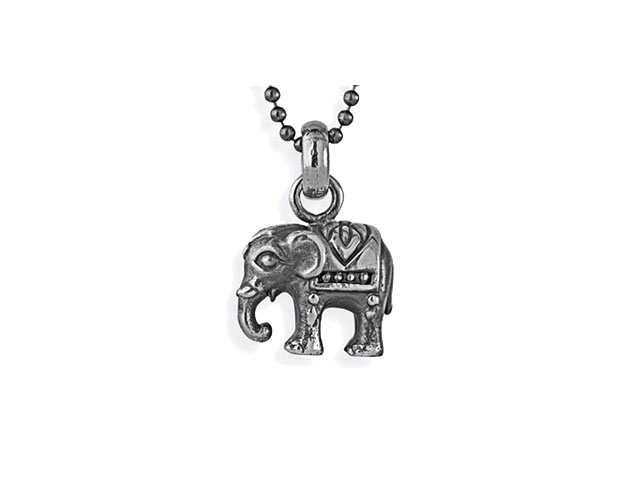 Ganesha Elefant Anhänger klein Silber  vintage