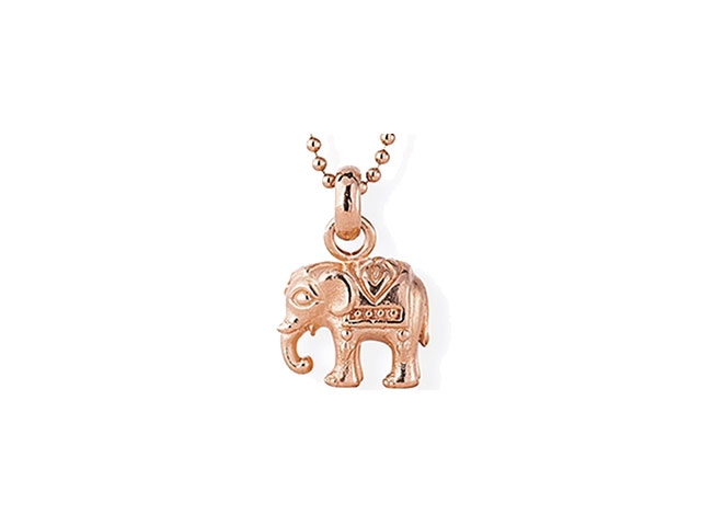 Ganesha Elefant Anhänger klein Silber  rotgold
