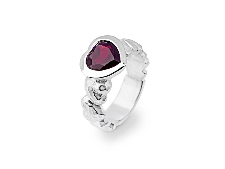 Heartbreaker großer Ring mit Granat