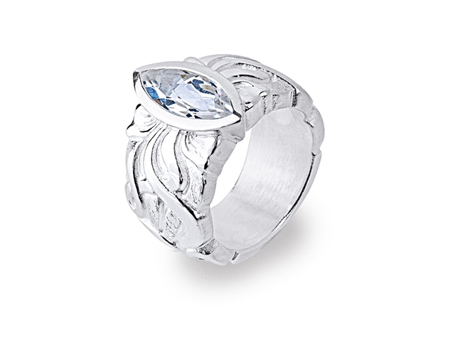 La Belle Epoque Ring Silber mit Bergkristall