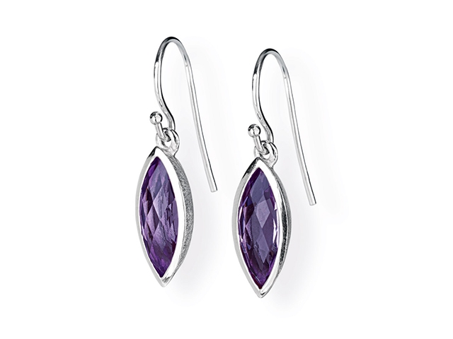 La Belle Epoque Ohrhänger Silber mit Amethyst