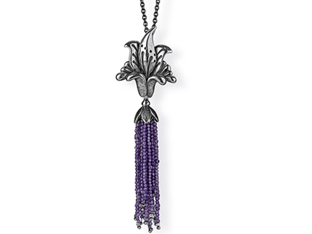 La Belle Epoque Anhänger Silber vintage mit Amethyst