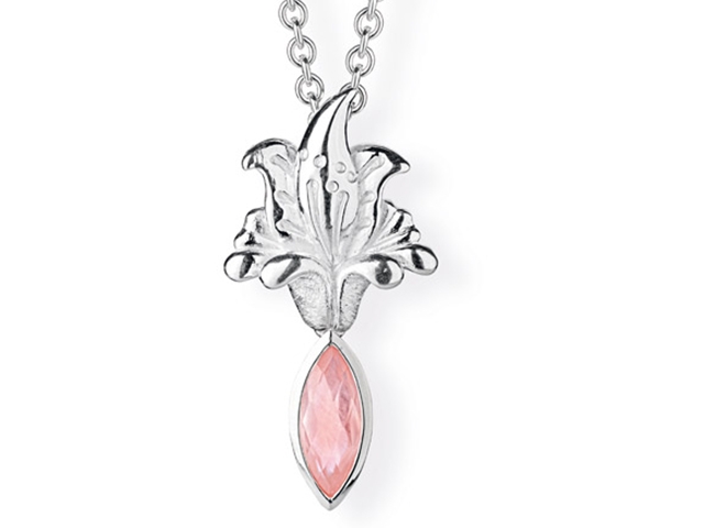 La Belle Epoque Anhänger Silber  mit Rosenquarz