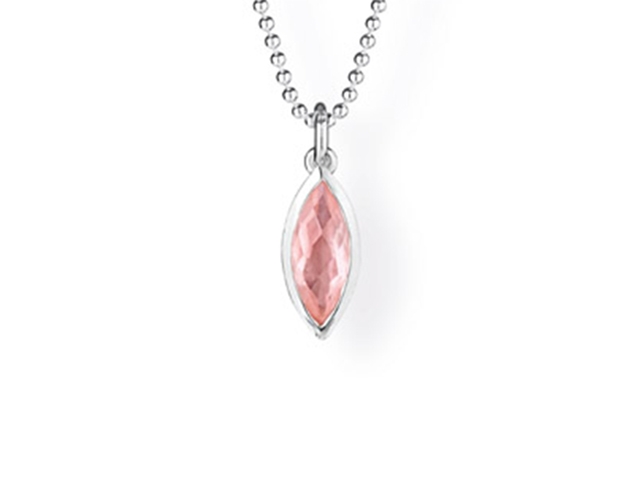 La Belle Epoque Anhänger   Silber mit Rosenquarz klein