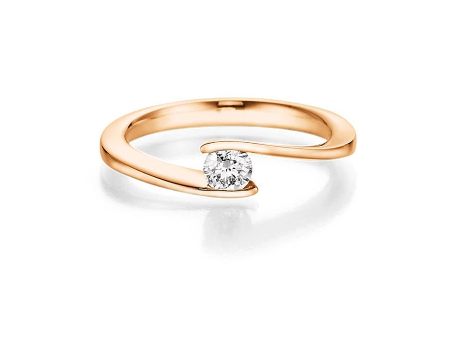 Verlobungsring vorbeilaufend Rosegold 0,40ct 750/- Gold