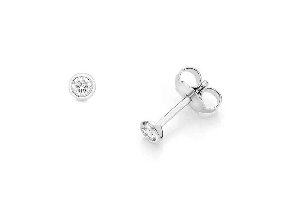 Ohrstecker Zarge Weißgold 0,20ct