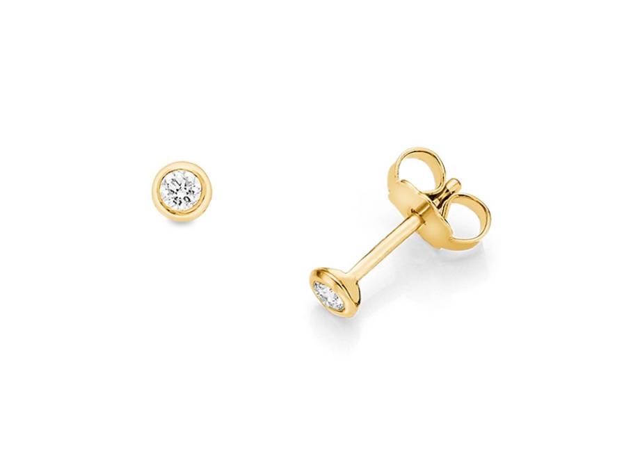 Ohrstecker Zarge Gelbgold 0,20ct