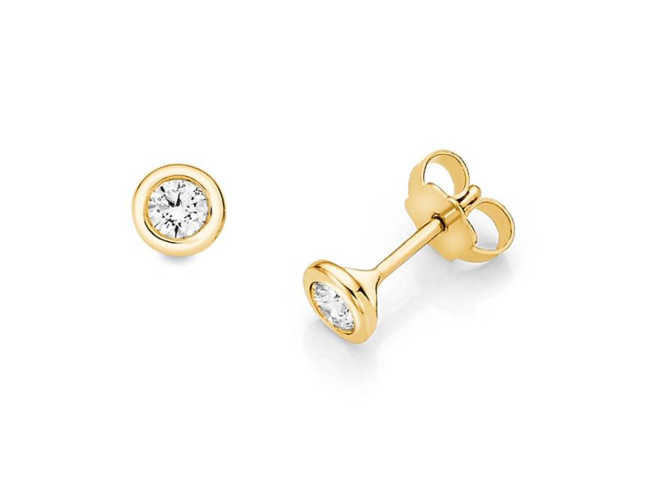 Ohrstecker Zarge Gelbgold 0,30ct