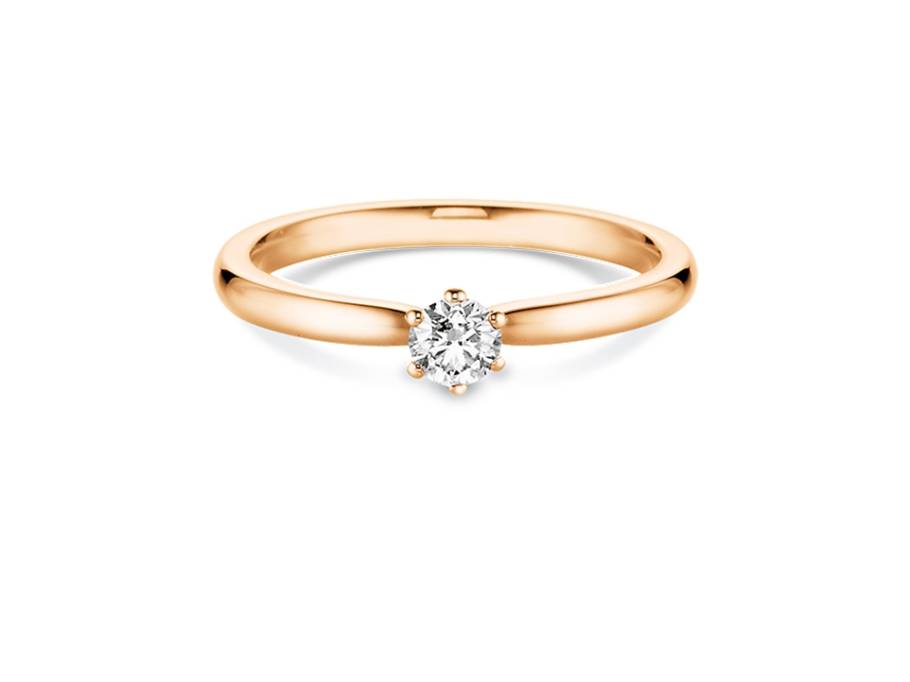 Verlobungsring 6er Krappe Rosegold 0,25ct