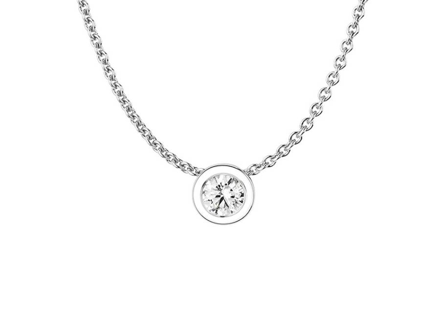 Collier Zarge Weißgold 0,15ct 