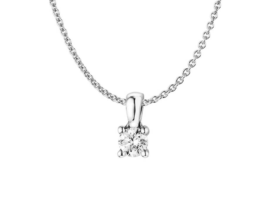 Collier 4er Krappe Weißgold 0,25ct