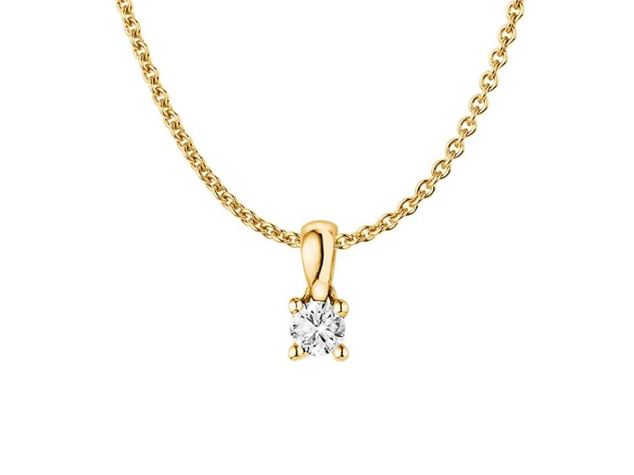Collier 4er Krappe Gelbgold 0,20ct 750/- Gold